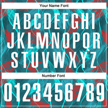 Charger l'image dans la galerie, Custom Teal Red-White 3D Bowling Line Performance Polo Shirt