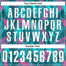 Загрузить изображение в средство просмотра галереи, Custom Teal Pink-White 3D Bowling Line Performance Polo Shirt