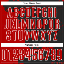 Загрузить изображение в средство просмотра галереи, Custom Black Red-White 3D Bowling Splash Ink Performance Polo Shirt