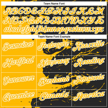 Load image into Gallery viewer, Custom Black Gold-White 3D Bowling Splash Ink Performance Polo Shirt