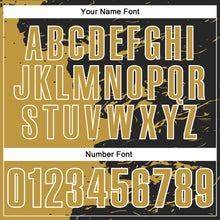 Загрузить изображение в средство просмотра галереи, Custom Black Old Gold-White 3D Bowling Splash Ink Performance Polo Shirt