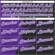 Загрузить изображение в средство просмотра галереи, Custom Black Purple-White 3D Bowling Splash Ink Performance Polo Shirt