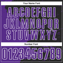 Загрузить изображение в средство просмотра галереи, Custom Black Purple-White 3D Bowling Splash Ink Performance Polo Shirt