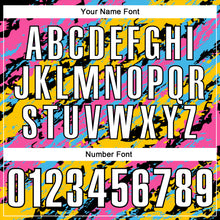 Загрузить изображение в средство просмотра галереи, Custom Black Pink Sky Blue-Gold 3D Bowling Abstract Grunge Art Performance Polo Shirt