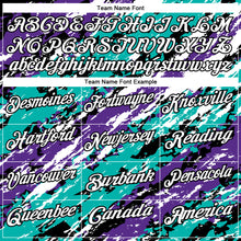 Загрузить изображение в средство просмотра галереи, Custom Black Purple-Aqua 3D Bowling Abstract Grunge Art Performance Polo Shirt