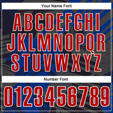 Загрузить изображение в средство просмотра галереи, Custom Black Red-Royal 3D Bowling Abstract Grunge Art Performance Polo Shirt