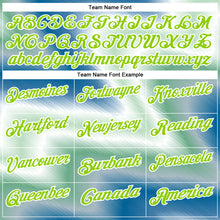 Загрузить изображение в средство просмотра галереи, Custom Shadow Blue Neon Green-White 3D Bowling Line Performance Polo Shirt