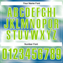 Загрузить изображение в средство просмотра галереи, Custom Shadow Blue Neon Green-White 3D Bowling Line Performance Polo Shirt