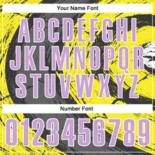 Загрузить изображение в средство просмотра галереи, Custom Light Yellow Light Purple-Steel Gray 3D Bowling Splash Ink Performance Polo Shirt