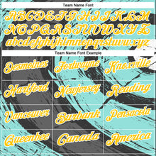 Загрузить изображение в средство просмотра галереи, Custom Ice Blue Yellow-Steel Gray 3D Bowling Splash Ink Performance Polo Shirt