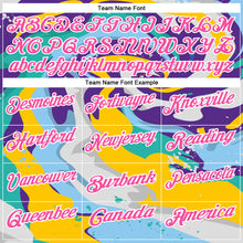 Загрузить изображение в средство просмотра галереи, Custom Purple Pink Yellow-Aqua 3D Bowling Splash Ink Performance Polo Shirt