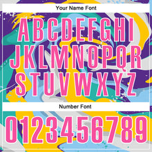 Загрузить изображение в средство просмотра галереи, Custom Purple Pink Yellow-Aqua 3D Bowling Splash Ink Performance Polo Shirt