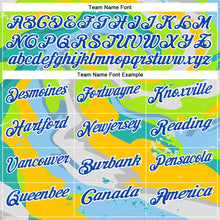 Laden Sie das Bild in den Galerie-Viewer, Custom Neon Green Thunder Blue Yellow-Aqua 3D Bowling Splash Ink Performance Polo Shirt