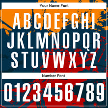 Загрузить изображение в средство просмотра галереи, Custom Navy Bay Orange-Red 3D Bowling Splash Ink Performance Polo Shirt