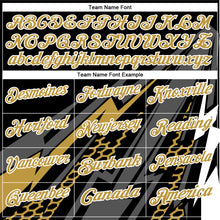 Загрузить изображение в средство просмотра галереи, Custom Black Old Gold-White 3D Bowling Geometric Shape Performance Polo Shirt