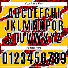 Загрузить изображение в средство просмотра галереи, Custom Yellow Black-Red 3D Bowling Torn Paper Style Performance Polo Shirt