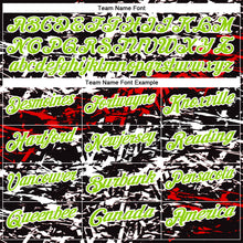 Загрузить изображение в средство просмотра галереи, Custom Black Neon Green-Red 3D Bowling Abstract Grunge Art Performance Polo Shirt