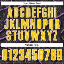 Загрузить изображение в средство просмотра галереи, Custom Black Yellow-Medium Purple 3D Bowling Dot Performance Polo Shirt