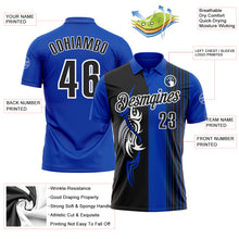 Загрузить изображение в средство просмотра галереи, Custom Thunder Blue Black-White 3D Bowling Tattoos Performance Polo Shirt