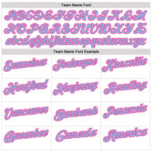 Загрузить изображение в средство просмотра галереи, Custom White Light Blue-Pink 3D Bowling Performance Polo Shirt