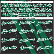 Загрузить изображение в средство просмотра галереи, Custom Black Kelly Green-White 3D Bowling Line Shape Performance Polo Shirt