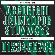 Загрузить изображение в средство просмотра галереи, Custom Black Kelly Green-White 3D Bowling Line Shape Performance Polo Shirt