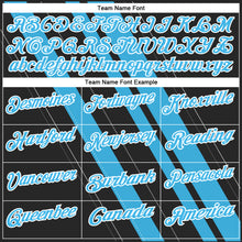 Загрузить изображение в средство просмотра галереи, Custom Black Sky Blue-White 3D Bowling Line Shape Performance Polo Shirt