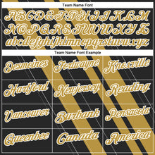 Загрузить изображение в средство просмотра галереи, Custom Black Old Gold-White 3D Bowling Line Shape Performance Polo Shirt