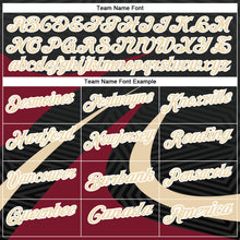 Загрузить изображение в средство просмотра галереи, Custom Black Cream-Crimson 3D Bowling Geometric Shape Performance Polo Shirt