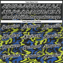 Загрузить изображение в средство просмотра галереи, Custom Black Royal-Neon Yellow 3D Bowling Abstract Grunge Art Performance Polo Shirt