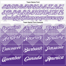 Laden Sie das Bild in den Galerie-Viewer, Custom White Purple 3D Pattern Design Gradient Square Shape Performance Polo Shirt