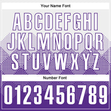 Laden Sie das Bild in den Galerie-Viewer, Custom White Purple 3D Pattern Design Gradient Square Shape Performance Polo Shirt