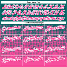 Charger l'image dans la galerie, Custom Teal Pink-White 3D Pattern Design Gradient Square Shape Performance Polo Shirt