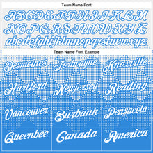 Laden Sie das Bild in den Galerie-Viewer, Custom White Powder Blue 3D Pattern Design Gradient Square Shape Performance Polo Shirt