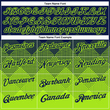 Загрузить изображение в средство просмотра галереи, Custom Navy Neon Green 3D Pattern Design Gradient Square Shape Performance Polo Shirt