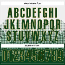 Load image into Gallery viewer, Custom White Green-Old Gold 3D Pattern Design Gradient Square Shape Performance Polo Shirt