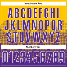 Charger l'image dans la galerie, Custom Yellow Purple-White 3D Pattern Design Gradient Square Shape Performance Polo Shirt