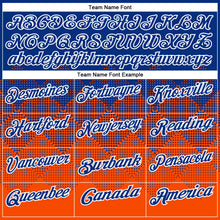 Charger l'image dans la galerie, Custom Royal Orange-White 3D Pattern Design Gradient Square Shape Performance Polo Shirt