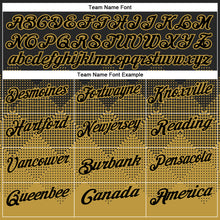 Загрузить изображение в средство просмотра галереи, Custom Black Old Gold 3D Pattern Design Gradient Square Shape Performance Polo Shirt