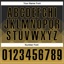 Загрузить изображение в средство просмотра галереи, Custom Black Old Gold 3D Pattern Design Gradient Square Shape Performance Polo Shirt