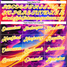 Laden Sie das Bild in den Galerie-Viewer, Custom Purple Yellow-White 3D Bowling Colorful Space Performance Polo Shirt