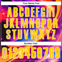 Laden Sie das Bild in den Galerie-Viewer, Custom Purple Yellow-White 3D Bowling Colorful Space Performance Polo Shirt