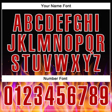 Laden Sie das Bild in den Galerie-Viewer, Custom Black Red-White 3D Bowling Burning Flame Performance Polo Shirt