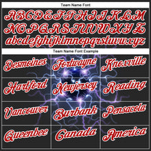 Laden Sie das Bild in den Galerie-Viewer, Custom Black Red-White 3D Bowling Lightning Performance Polo Shirt