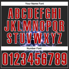 Laden Sie das Bild in den Galerie-Viewer, Custom Black Red-White 3D Bowling Lightning Performance Polo Shirt