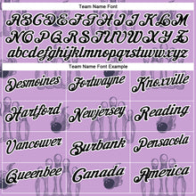 Laden Sie das Bild in den Galerie-Viewer, Custom Light Purple Black-White 3D Bowling Flaming Ball Performance Polo Shirt