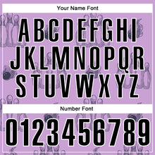 Laden Sie das Bild in den Galerie-Viewer, Custom Light Purple Black-White 3D Bowling Flaming Ball Performance Polo Shirt