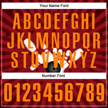Load image into Gallery viewer, Custom Crimson Bay Orange 3D Bowling Star Performance Polo Shirt