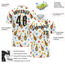 Загрузить изображение в средство просмотра галереи, Custom White Black 3D Bowling Watercolor Performance Polo Shirt