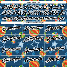 Laden Sie das Bild in den Galerie-Viewer, Custom Navy Black-White 3D Bowling Watercolor Performance Polo Shirt